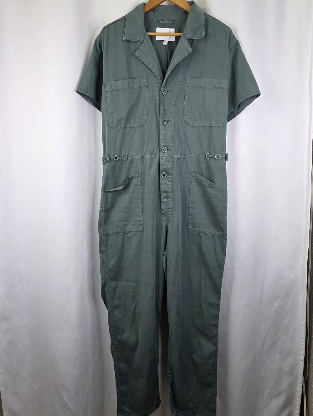 Pistola Grover Short Sleeve Field Jumpsuit Colonel Green 100% Cotton Size Large - Picture 2 of 16